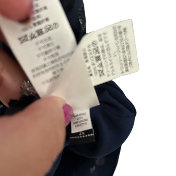 Kate Spade Scatter Dot Top Celestial Blue Women's XS Burnout Velvet Metallic - Picture 9 of 9